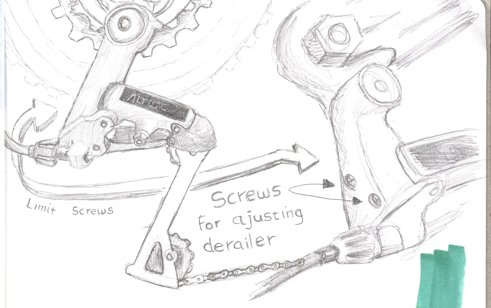old-derailer-drawing